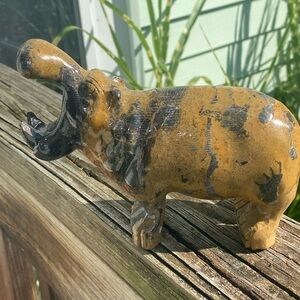 Jasper Hippopotamus Carving